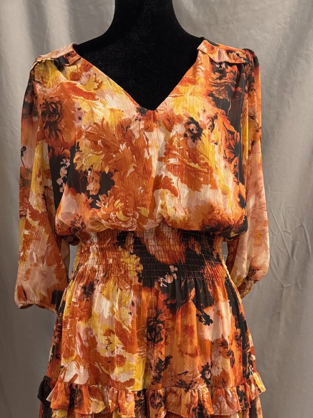 Floral Smocked Waist Dress